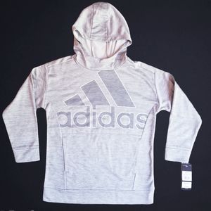 ADIDAS Girl 14 Pullover Grey Hoodie Long Sleeves